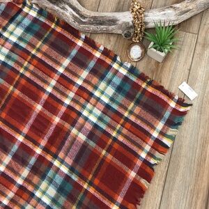 Maurices Plaid Square Large Scarf Shawl 54” x 54”
